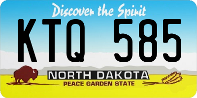 ND license plate KTQ585