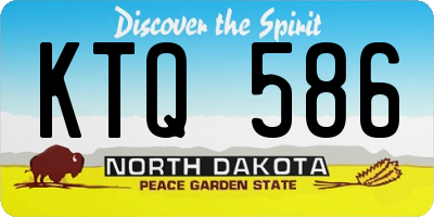 ND license plate KTQ586