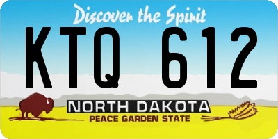 ND license plate KTQ612