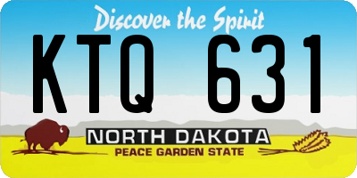 ND license plate KTQ631