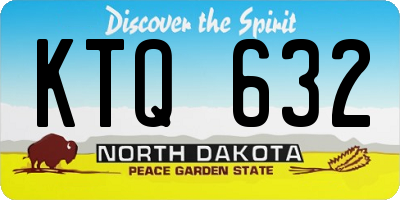 ND license plate KTQ632