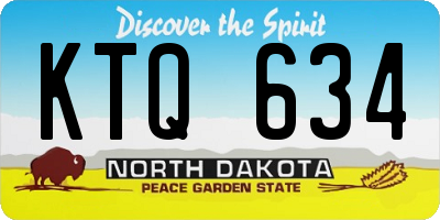 ND license plate KTQ634