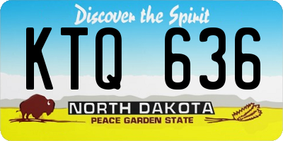 ND license plate KTQ636