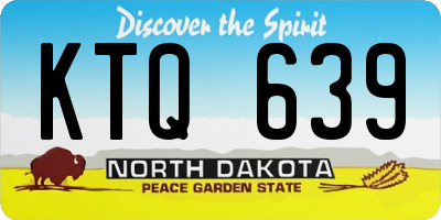 ND license plate KTQ639