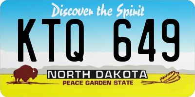 ND license plate KTQ649