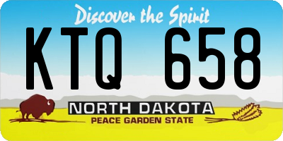 ND license plate KTQ658