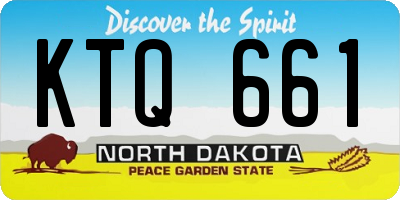 ND license plate KTQ661