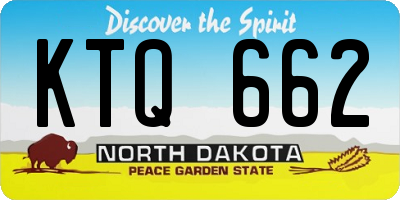 ND license plate KTQ662