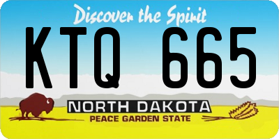 ND license plate KTQ665