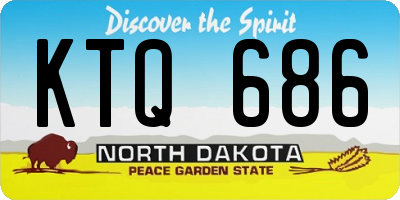 ND license plate KTQ686