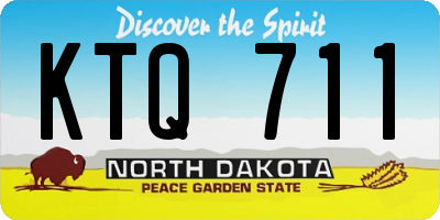 ND license plate KTQ711