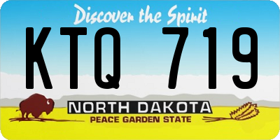 ND license plate KTQ719