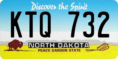 ND license plate KTQ732