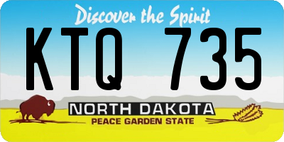 ND license plate KTQ735