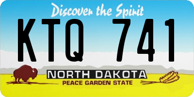 ND license plate KTQ741