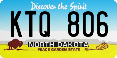 ND license plate KTQ806