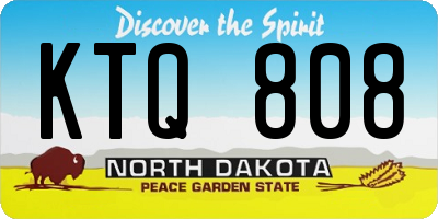 ND license plate KTQ808