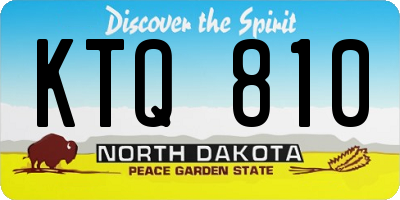 ND license plate KTQ810