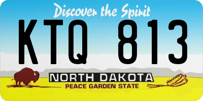 ND license plate KTQ813