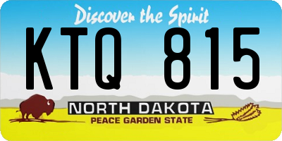 ND license plate KTQ815