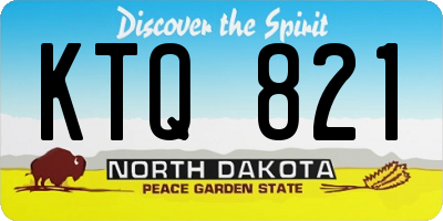 ND license plate KTQ821