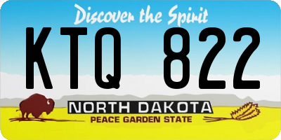 ND license plate KTQ822