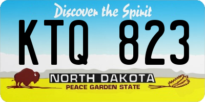 ND license plate KTQ823