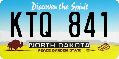 ND license plate KTQ841