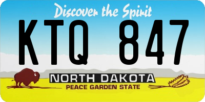 ND license plate KTQ847
