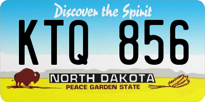 ND license plate KTQ856