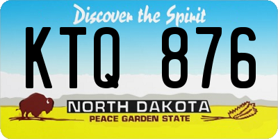 ND license plate KTQ876