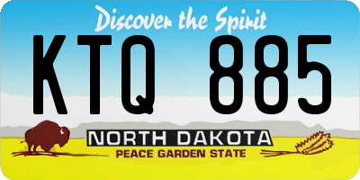 ND license plate KTQ885