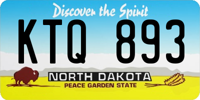 ND license plate KTQ893