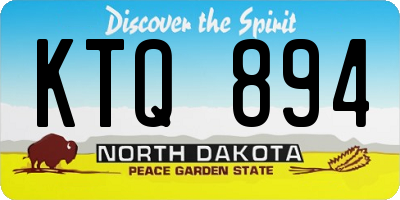 ND license plate KTQ894