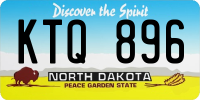 ND license plate KTQ896