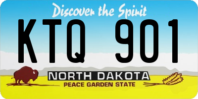 ND license plate KTQ901