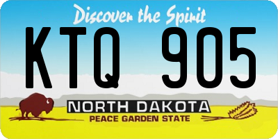 ND license plate KTQ905