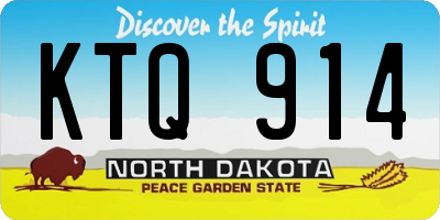 ND license plate KTQ914