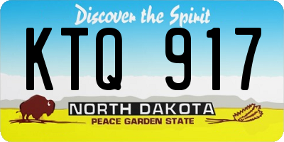 ND license plate KTQ917