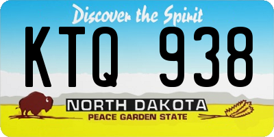 ND license plate KTQ938