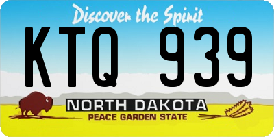 ND license plate KTQ939