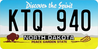 ND license plate KTQ940