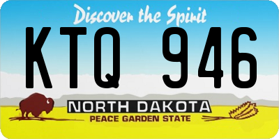 ND license plate KTQ946