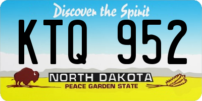 ND license plate KTQ952