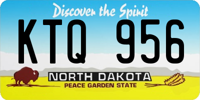 ND license plate KTQ956