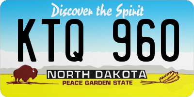 ND license plate KTQ960