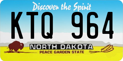 ND license plate KTQ964