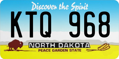 ND license plate KTQ968