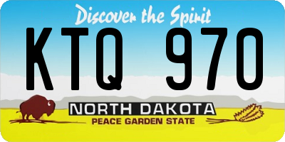 ND license plate KTQ970