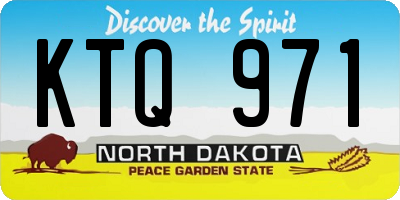 ND license plate KTQ971